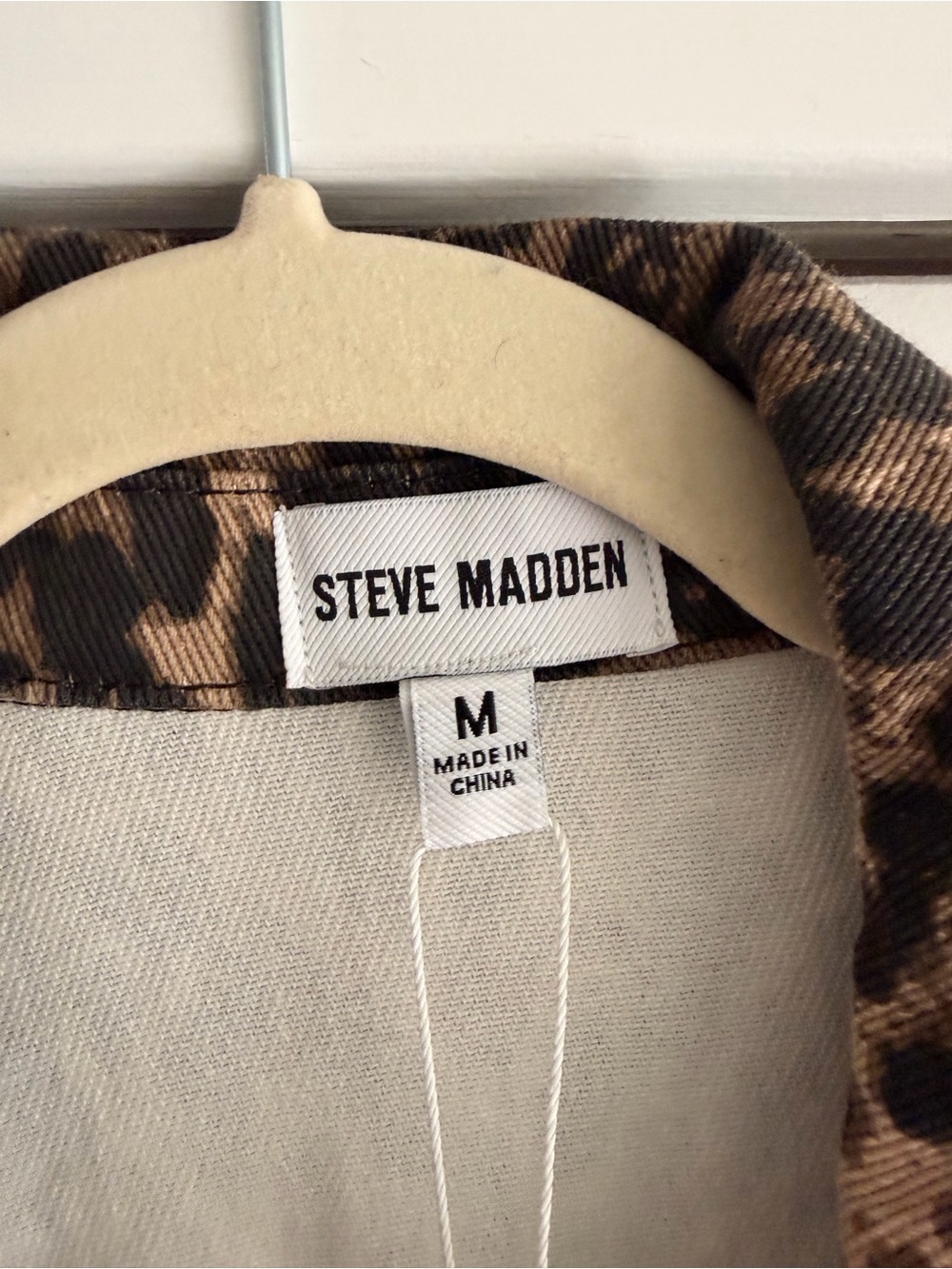 Steve Madden Leopard-Print Jacket in Brown and Black - Picture 3 of 4